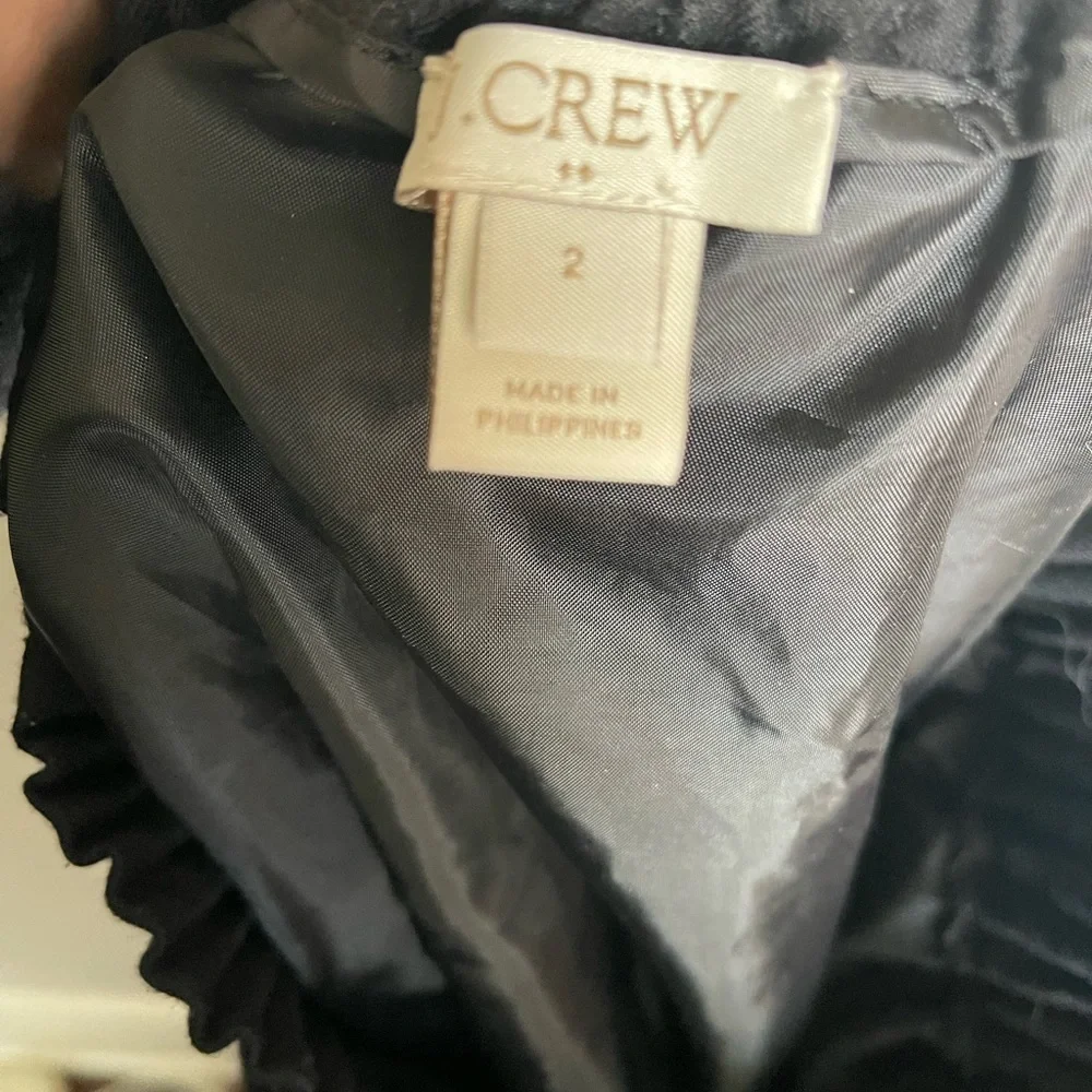 Jcrew black paper bag wool skirt
